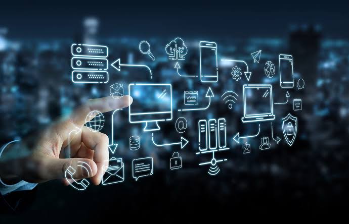 Technology background cover